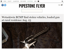 Tablet Screenshot of pipestoneflyer.ca